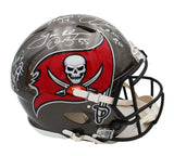 2002 SB Winners Signed Buccaneers Speed Auth Helmet - Warren Sapp, Ronde Barber,