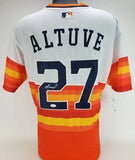 Jose Altuve Signed Houston Astros MLB Throwback Jersey (JSA COA) 2017 A.L. MVP