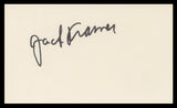 Jack Kramer Tennis Authentic Signed 3x5 Index Card Autographed BAS #BV59092