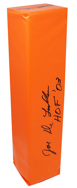 Joe DeLamielleure Signed Orange Endzone Football Pylon w/HOF'03 (SCHWARTZ COA)