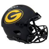 Jordan Love Green Bay Packers Signed Riddell Eclipse Replica Helmet BAS Beckett