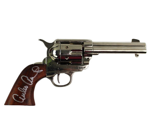 Emilio Estevez Signed Young Guns Denix Replica Colt 45 Nickel Revolver Prop