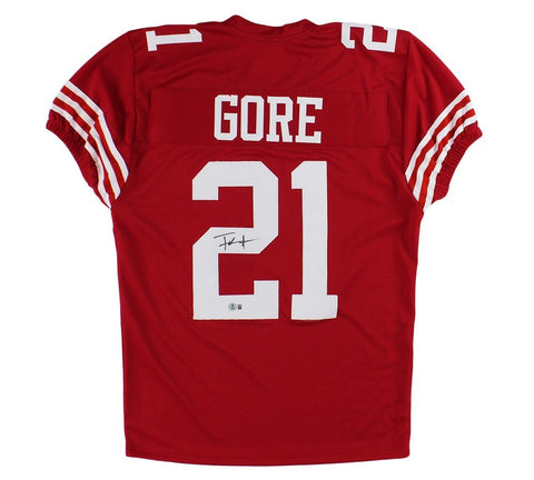 Frank Gore Signed San Francisco Custom Red Jersey