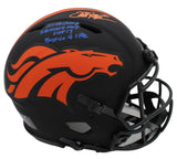 Terrell Davis Signed Denver Broncos Speed Auth Eclipse NFL Helmet LE/6 with Insc