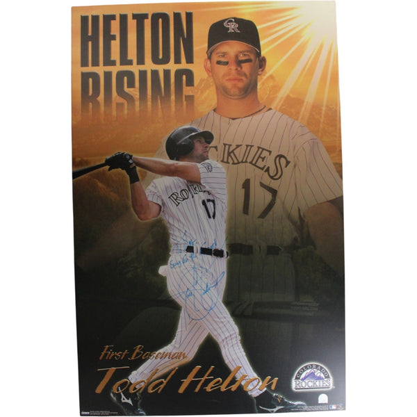 Todd Helton Autographed Colorado Rockies 22x34 Wood Sign Personalized 57547