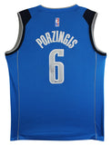 Mavericks Kristaps Porzingis Signed Blue Nike Swingman Jersey BAS #T09830