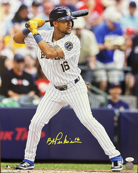 Brewers Outfielder BLAKE PERKINS Signed 16x20 Photo #2 AUTO - JSA
