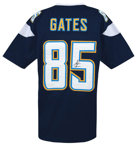 Antonio Gates (CHARGERS) Signed Navy Custom Jersey - (SCHWARTZ SPORTS COA)