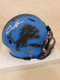 AIDAN HUTCHINSON SIGNED DETROIT LIONS RAVE MINI HELMET BECKETT QR