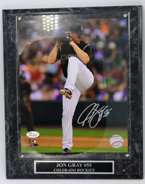 Jon Gray Autographed 8x10 Black Jersey Photo with Plaque JSA COA