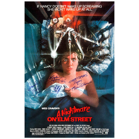 Robert Englund Cast Autographed A Nightmare on Elm Street 27x40 SS Movie Poster