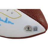 George Blanda Autographed Oakland Raiders Logo Mini Football AS IS Beckett 56215