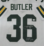 Packers LEROY BUTLER Signed Custom Replica White Jersey AUTO w/ "HOF '22" - BAS