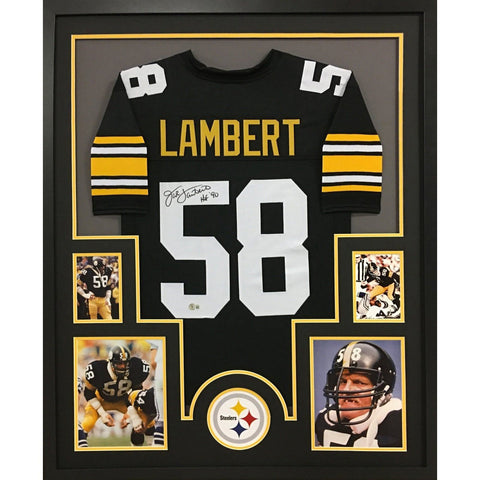 Jack Lambert Autographed Signed Framed Pittsburgh Steelers Jersey BECKETT
