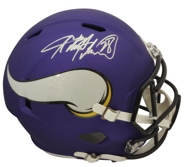 Vikings Adrian Peterson Authentic Signed Full Size Speed Rep Helmet BAS Witness