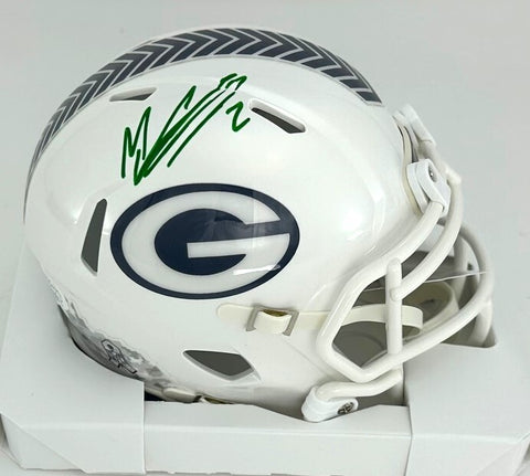 Packers MASON CROSBY Signed Riddell 2024 SALUTE Speed Mini Helmet AUTO - BAS