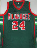 Bucks JAY HUMPHRIES Signed Custom Replica Green/Red Jersey AUTO w/ "88-92"