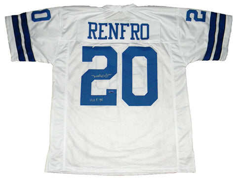 MEL RENFRO AUTOGRAPHED SIGNED DALLAS COWBOYS #20 WHITE JERSEY TRISTAR W/ HOF 96