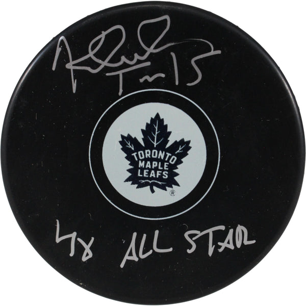 Tomas Kaberle Autographed Toronto Maple Leafs Logo Puck 4x All Star JSA 53988