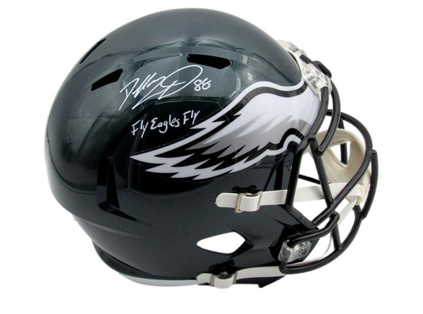 Dallas Goedert Signed/Inscr Full Size Speed Replica Football Helmet Fanatics
