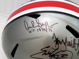 HEISMAN WINNERS AUTO OHIO STATE FLASH FULL SIZE HELMET 3 SIGS BECKETT 203900