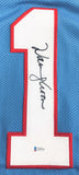 Warren Moon Signed Houston Oilers Jersey (Beckett COA) 9xPro Bowl Quarterback