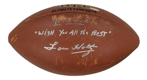 Lou Holtz Signed NFL Football "Wish You All The Best" (Steiner) Notre Dame Irish