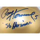 Paul Hornung Autographed Notre Dame Irish VSR4 Mini Helmet Heisman Beckett 52740