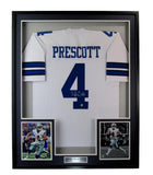 Dak Prescott Signed Dallas Cowboys Football Jersey Framed Beckett 187210