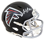 Falcons Julio Jones Authentic Signed Speed Mini Helmet W/ Case BAS Witnessed
