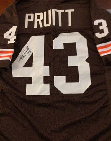 Mike Pruitt Signed Cleveland Browns Jersey (JSA COA) 2xPro Bowl Full Back
