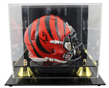 Bengals Tee Higgins Authentic Signed Speed Mini Helmet W/ Case BAS Witnessed