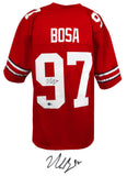 Nick Bosa (OHIO STATE) Signed Red Custom College Football Jersey - (Beckett COA)