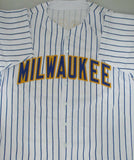 Brewers Pitcher CHRIS BOSIO Signed Custom Replica Milwaukee Retro Jersey 1986-92