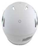 Jets Keyshawn Johnson Signed Flat White Full Size Speed Proline Helmet JSA Wit