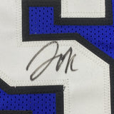 FRAMED Autographed/Signed JAHLIL OKAFOR 35x39 Duke Blue Jersey JSA COA