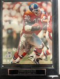Terrell Davis Denver Broncos Autographed 8x10 Photo w/ Plaque Beckett COA