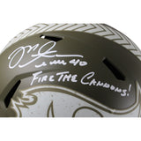 Mike Alstott Signed Tampa Bay Buccaneers F/S Helmet 22 STS Cannons Beckett 54606