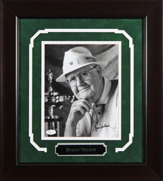 Byron Nelson Authentic Signed 8x10 Framed Vertical B&W Photo JSA #R96169