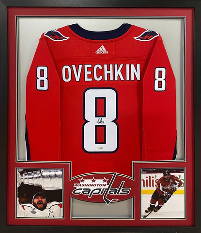 Alex Ovechkin Autographed Signed Framed Washington Capitals Jersey FANATICS