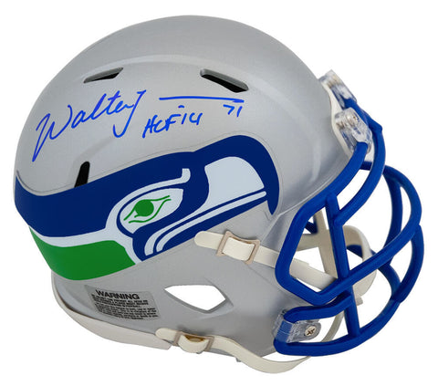 Walter Jones Signed Seahawks 1990's T/B Riddell Speed Mini Helmet w/HOF (SS COA)