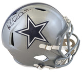 Cowboys Michael Irvin Signed Silver Full Size Speed Rep Helmet BAS Witnessed