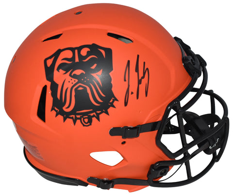 JERRY JEUDY SIGNED CLEVELAND BROWNS RAVE AUTHENTIC SPEED HELMET BECKETT