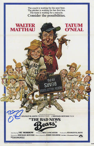 Tatum O'Neal Signed Bad News Bears 11x17 Movie Poster - (SCHWARTZ SPORTS COA)
