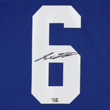Jaxson Dart Autographed NY Giants Blue Nike Vapor Fuse Limited Jersey Fanatics