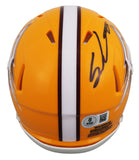 ASU Sam Leavitt & Jordyn Tyson Signed Gold Speed Mini Helmet W/ Case BAS Witness