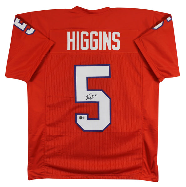 Clemson Tee Higgins Authentic Signed Orange Pro Style Jersey Autographed BAS