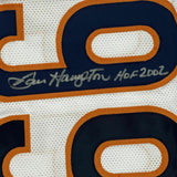 FRAMED Autographed/Signed DAN HAMPTON 33x42 HOF 2002 White Jersey JSA COA