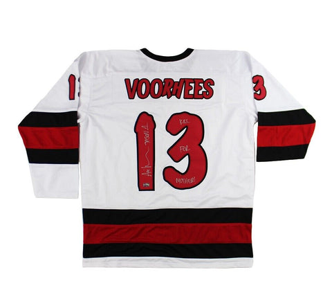 Ari Lehman Signed Friday the 13th Custom White Jersey - Kill For Mother Insc