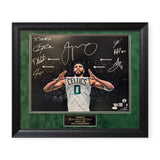 2023-24 Boston Celtics NBA Champion Team Autographed 16x20 Photo Framed to 23x27